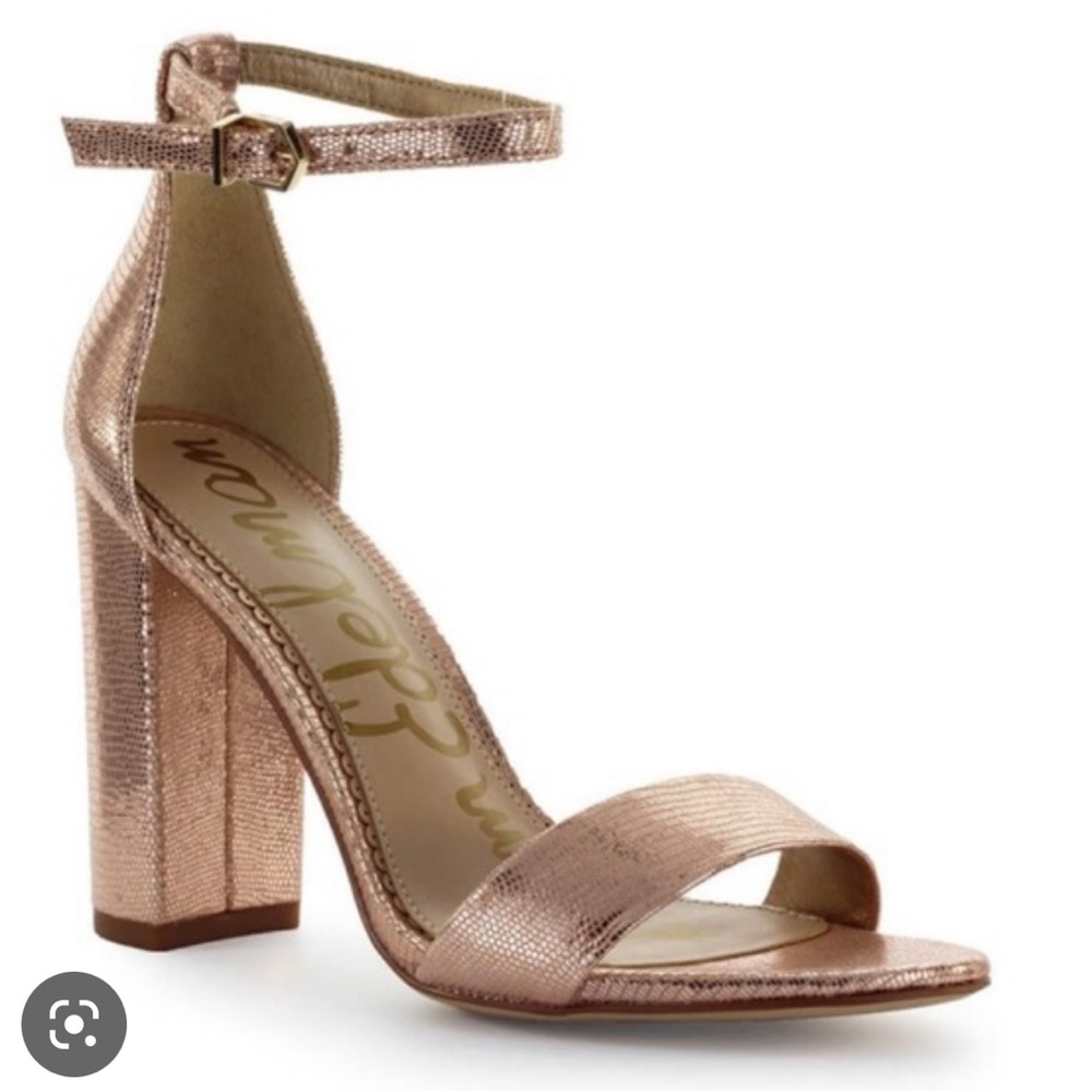 NEW Sam Edelman Yaro Rose Gold Heel size 8 block heel